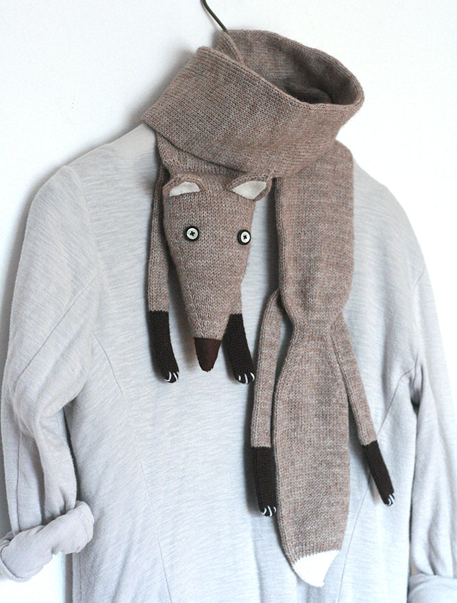 Sciarpa volpe beige
