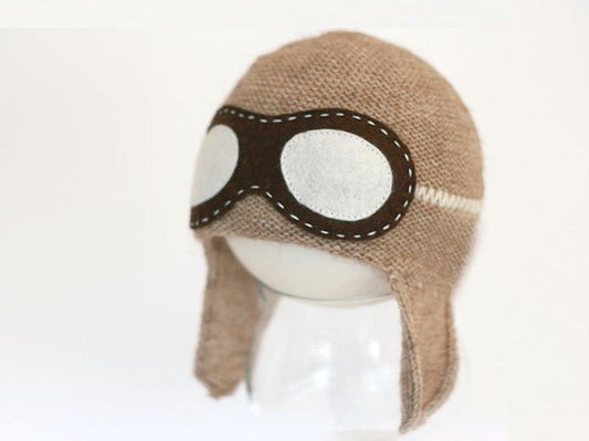 Cappello pilota da bambino leggero in lana alpaca mista